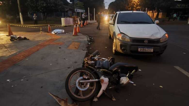 Acidente matou o motociclista e feriu a esposa