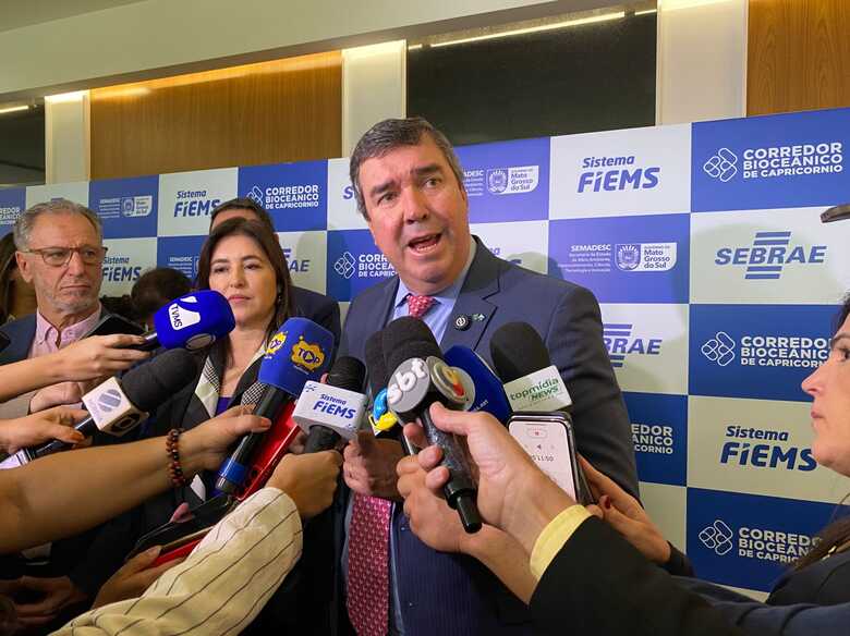 Coletiva com o governador Eduardo Riedel e a ministra Simone Tebet