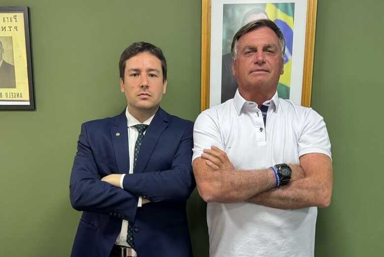 Jo&atilde;o Henrique Miranda Soares Catan e Jair Messias Bolsonaro - 