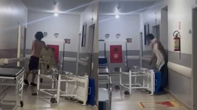Homem danificou várias macas