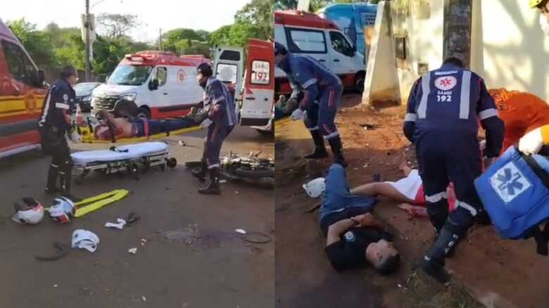 Vítimas foram socorridas pelo Corpo de Bombeiros e Samu