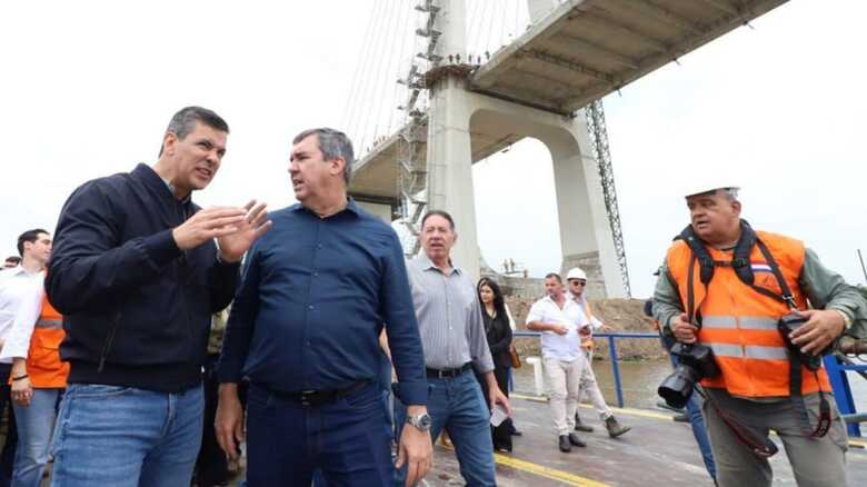 Riedel e Gerson Claro estiveram com o presidente do Paraguai, Santiago Peña