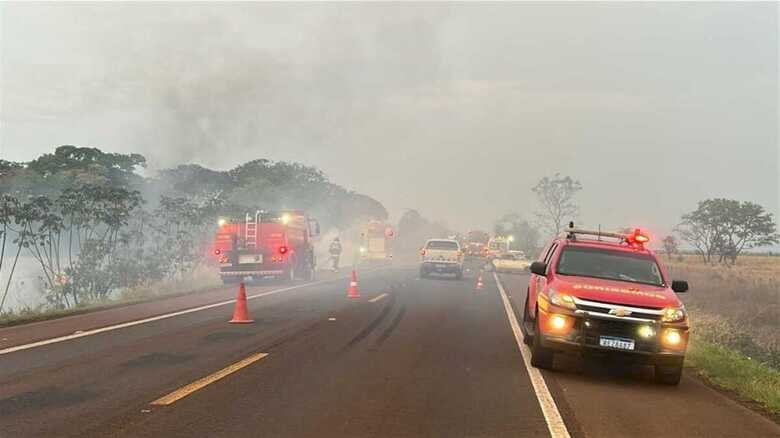O acidente aconteceu na manhã de hoje