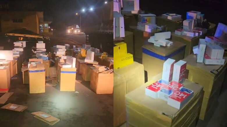 O material foi apreendido na noite de ontem