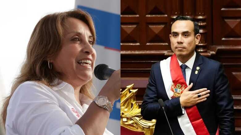 Dina Boluarte e presidente do Congresso, José Jerí