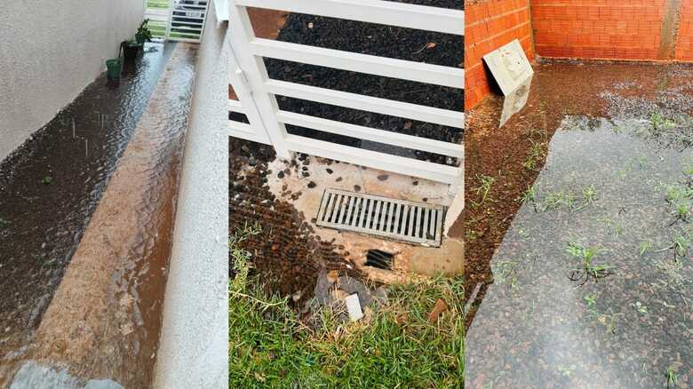 O espaço inundou após as chuvas de hoje