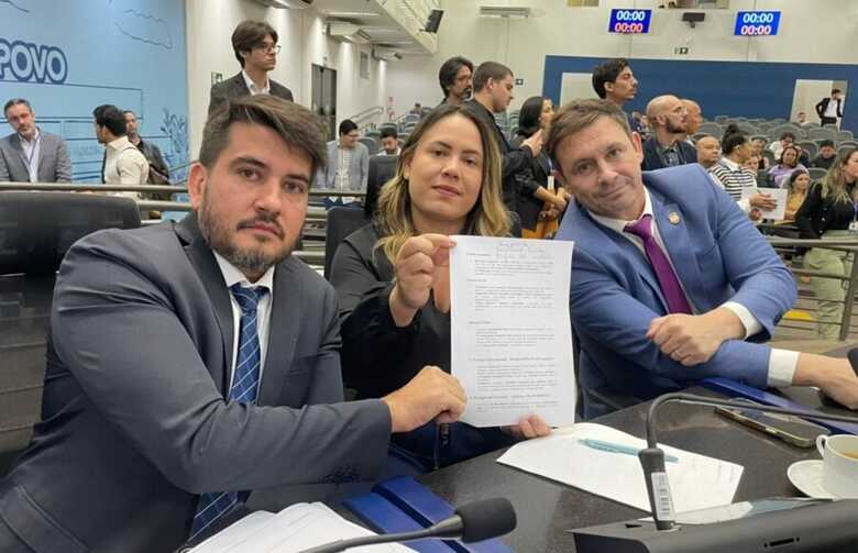 Rafael Tavares, Ana Portela e André Salineiro, autor e coautores do projeto