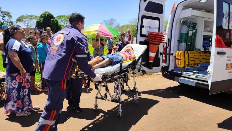 Jovem foi levado pelo Samu ao Hospital da Vida