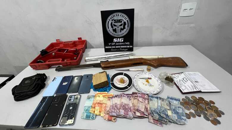 Itens apreendidos na ação