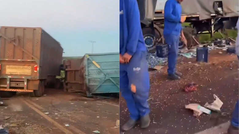 Braço de um dos motoristas ficou pela pista