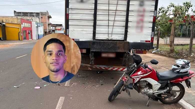 Nicholas bateu na traseira do caminhão