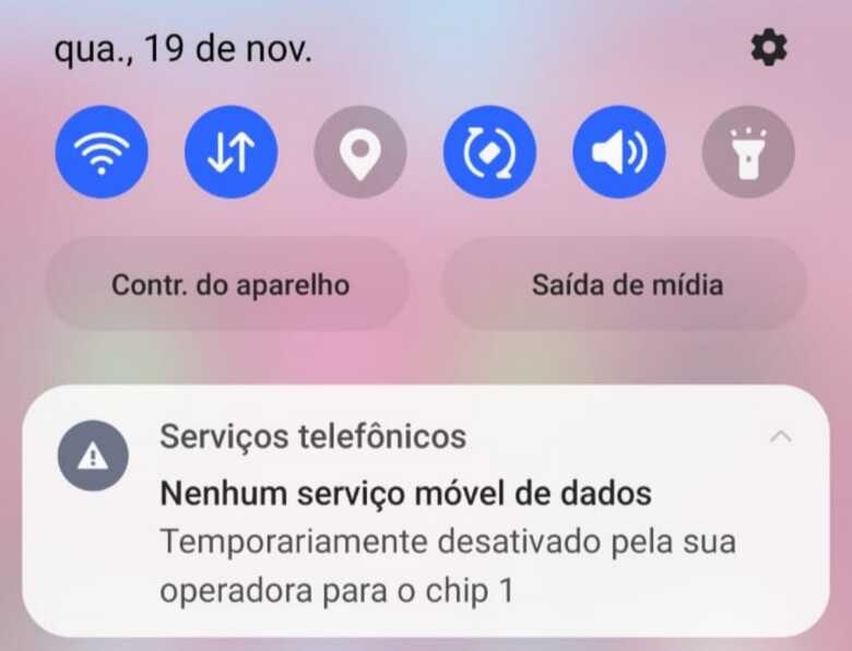 Até mensagem da operadora está sendo enviada aos usuários