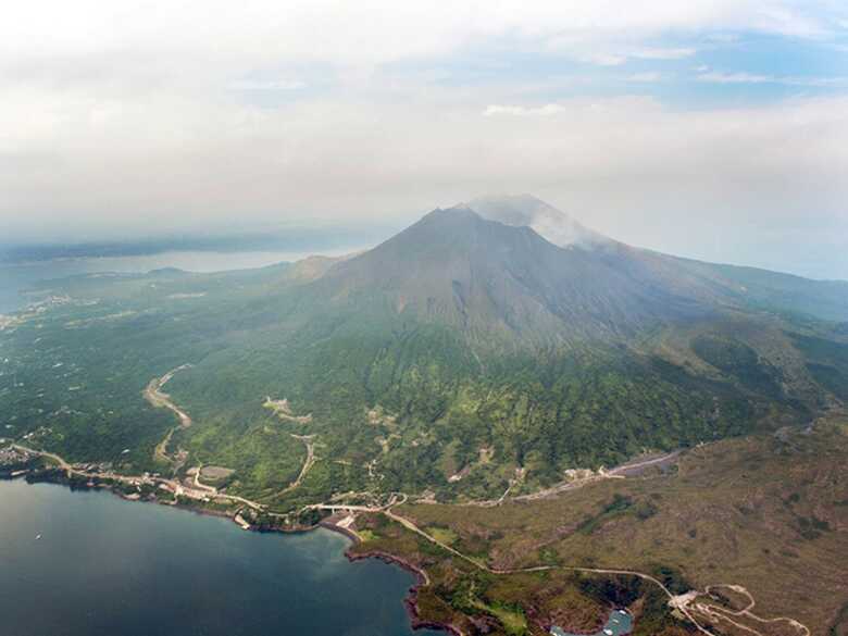 Vulcão Sakurajima em Kagoshima
