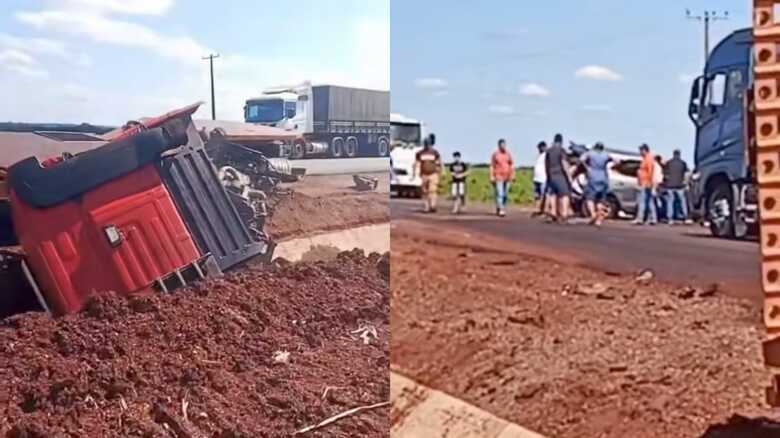 O acidente aconteceu na tarde de hoje