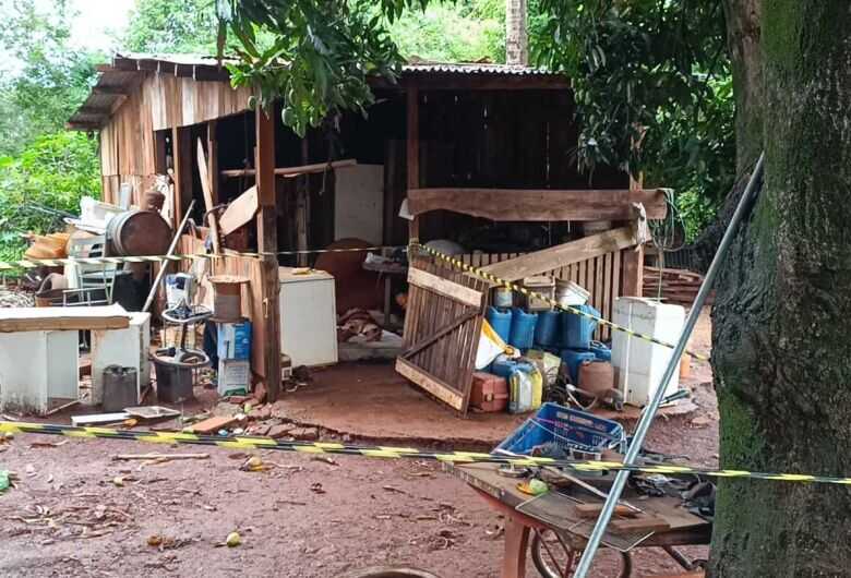 Barraco que ele vivia e foi encontrado