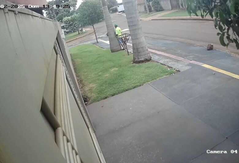 Homem estava escondido atrás de uma árvore