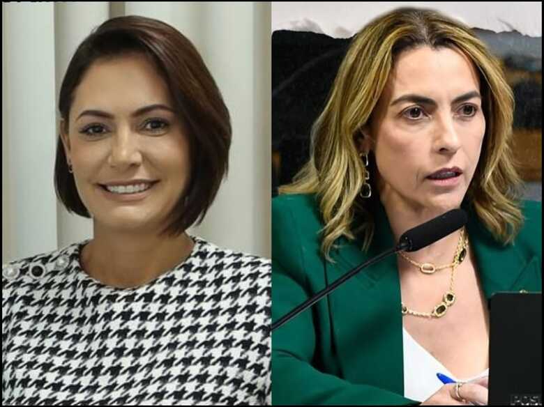 Michelle Bolsonaro e a senadora Soraya Thronicke