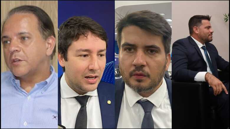 Deputados Coronel David e João Henrique Catan, vereador Rafael Tavares e Capitão Contar