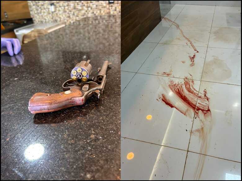 Uma das armas utilizadas pelos criminosos