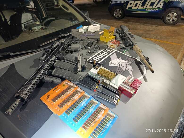Armas e munições apreendidas