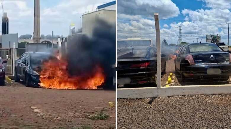 Veículos pegaram fogo