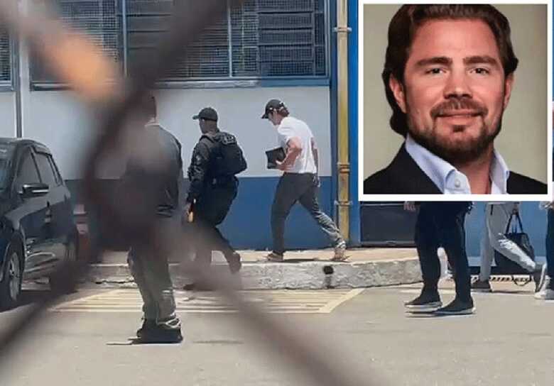 Daniel Vorcaro deixando a prisão