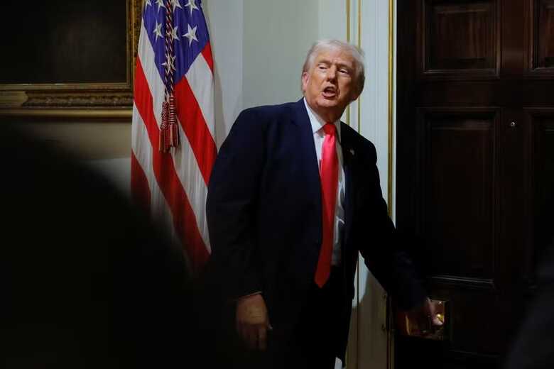 O presidente dos Estados Unidos, Donald Trump, na Casa Branca