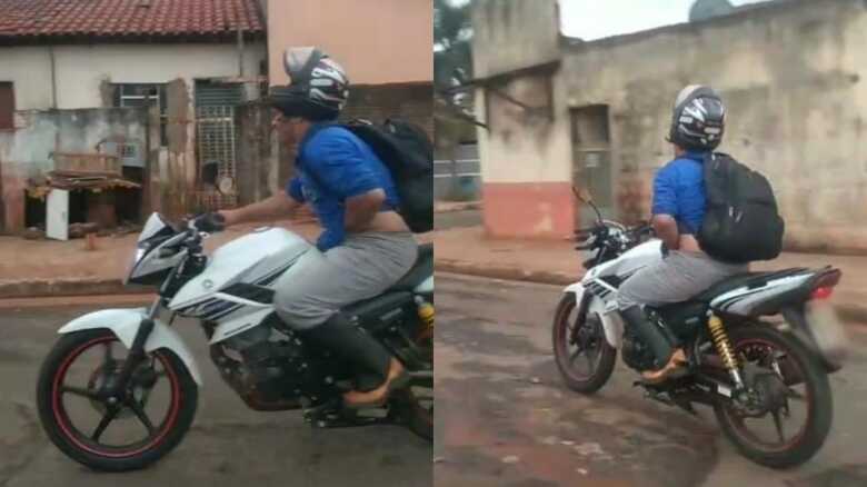 Suspeito cometia ato obsceno mesmo andando de moto