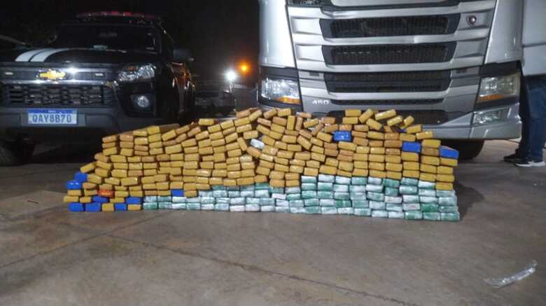 Quantidade de droga apreendida