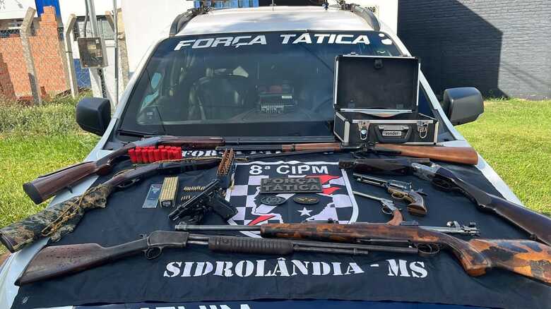 Quantidade de arma e muni&ccedil;&otilde;es apreendidas