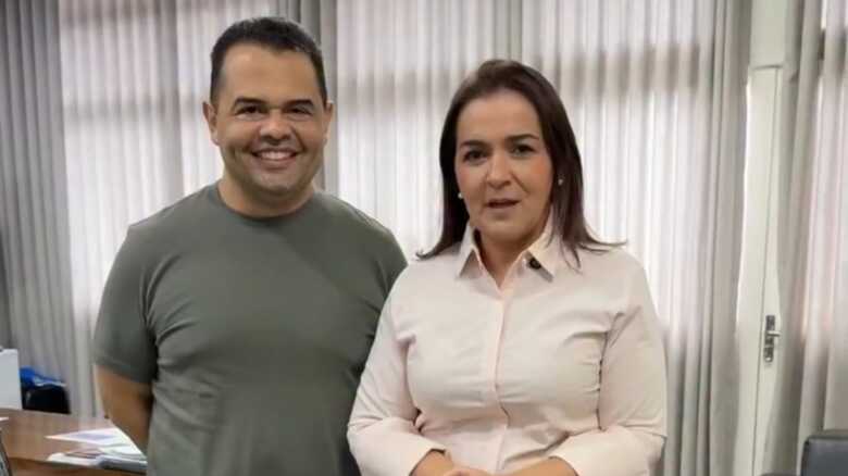 Marcelo Luiz Brand&atilde;o Vilela e prefeita Adriane Lopes - Foto: Redes Sociais