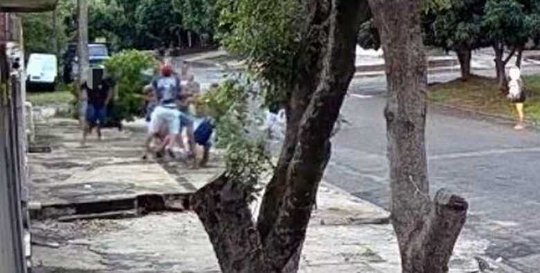 Momento do esfaqueamento