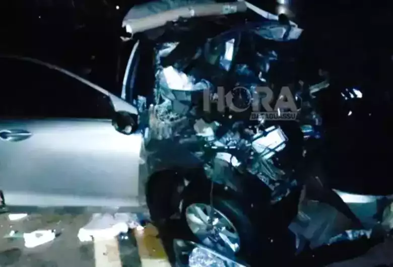 O acidente aconteceu na madrugada de ontem