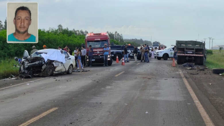 Colis&atilde;o envolveu uma Fiat Strada e um caminh&atilde;o