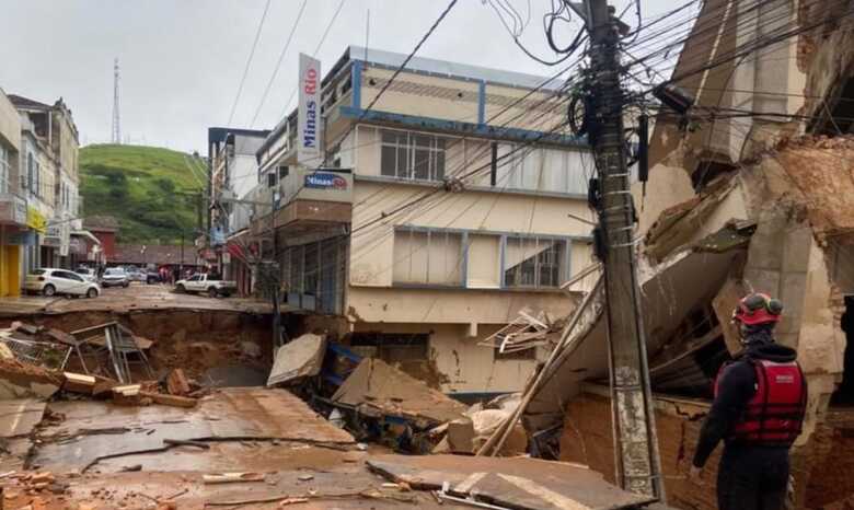 Cidade mineira foi bastante afetada pelas chuvas