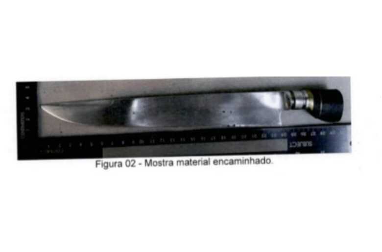Faca usada no crime - Foto: Reprodu&ccedil;&atilde;o / Processo