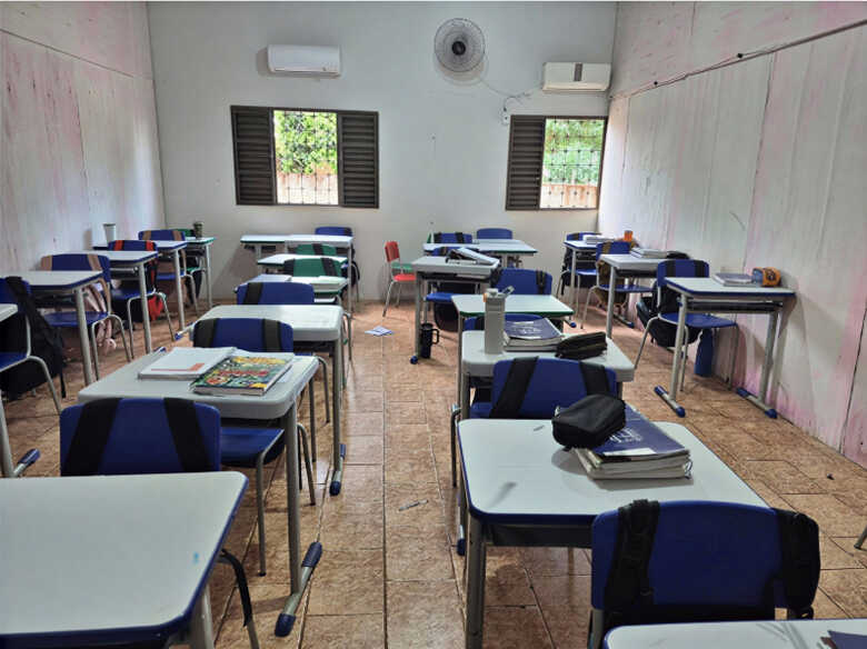 Sala da escola em Novo Horizonte do Sul