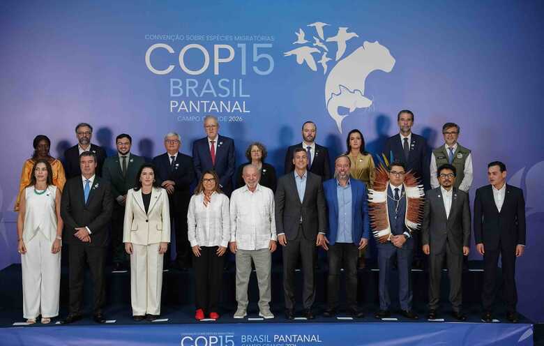 Lula durante ato na COP15, em Campo Grande