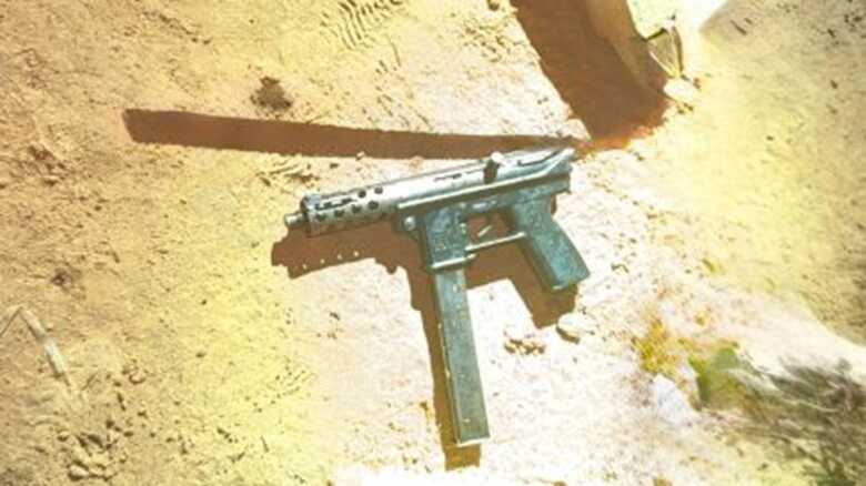 Submetralhadora utilizada pelos criminosos