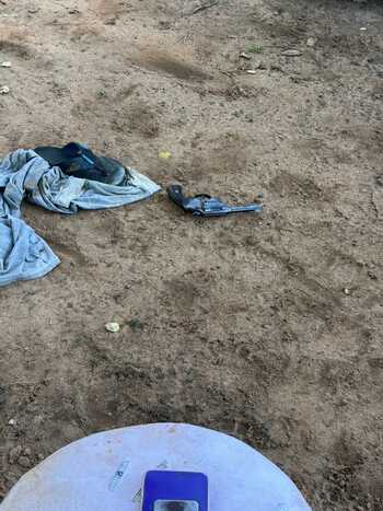 Arma que era usada por Mancha no momento do confronto