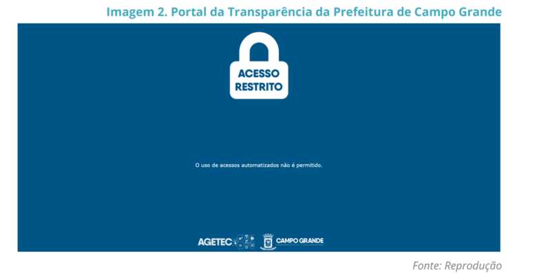 Bloqueio de Acesso Automatizado - Foto: Reprodu&ccedil;&atilde;o