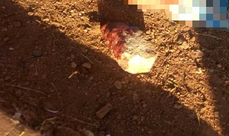 Imagem ilustrativa | Pedra com sangue