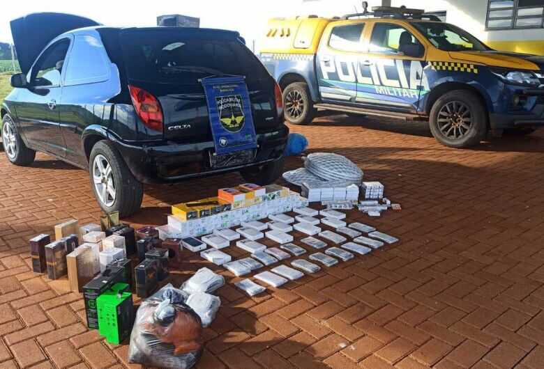 Mercadorias apreendidas na a&ccedil;&atilde;o. 