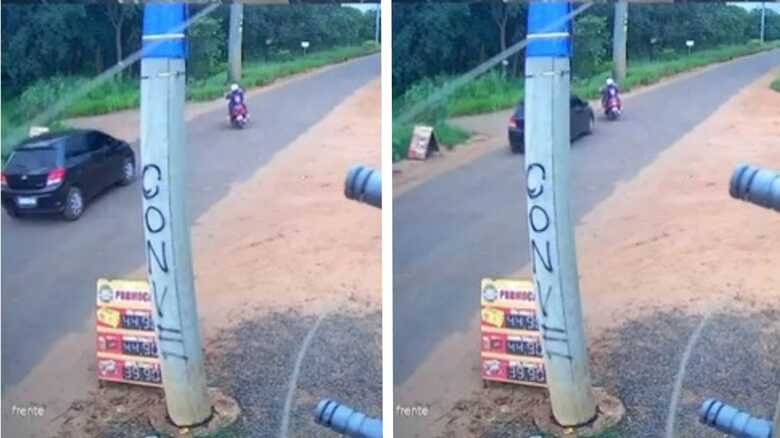 C&acirc;mera flagrou a batida - Foto: Reprodu&ccedil;&atilde;o / V&iacute;deo