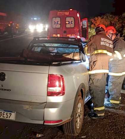 Saveiro ficou bastante destru&iacute;da