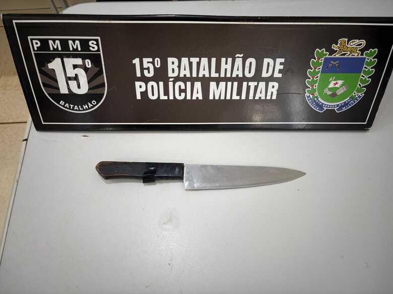 Faca apreendida - Foto: Divulga&ccedil;&atilde;o / Assessoria