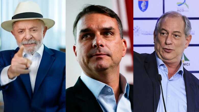 Presidente Lula, senador Fl&aacute;vio Bolsonaro e Ciro Gomes