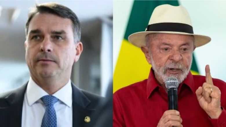 Senador Fl&aacute;vio Bolsonaro e presidente Lula