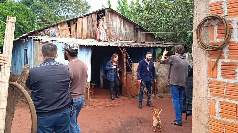 Local onde a mulher foi encontrada