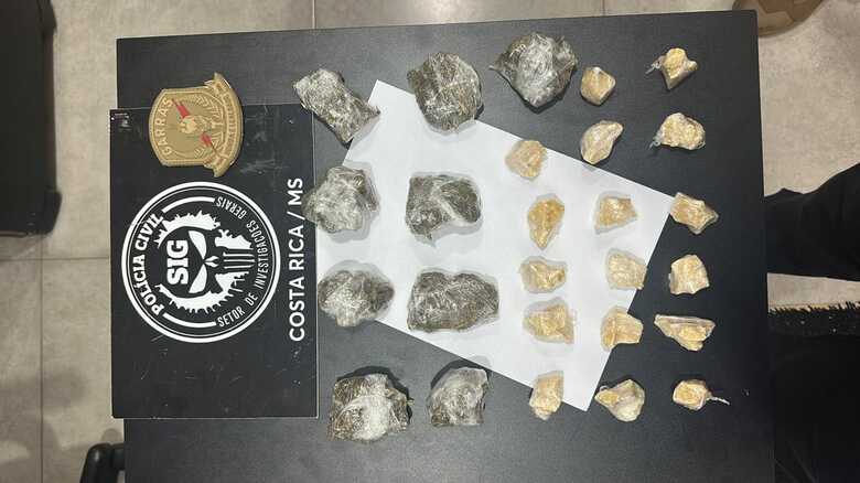 Drogas apreendidas na a&ccedil;&atilde;o que terminou na pris&atilde;o do foragido